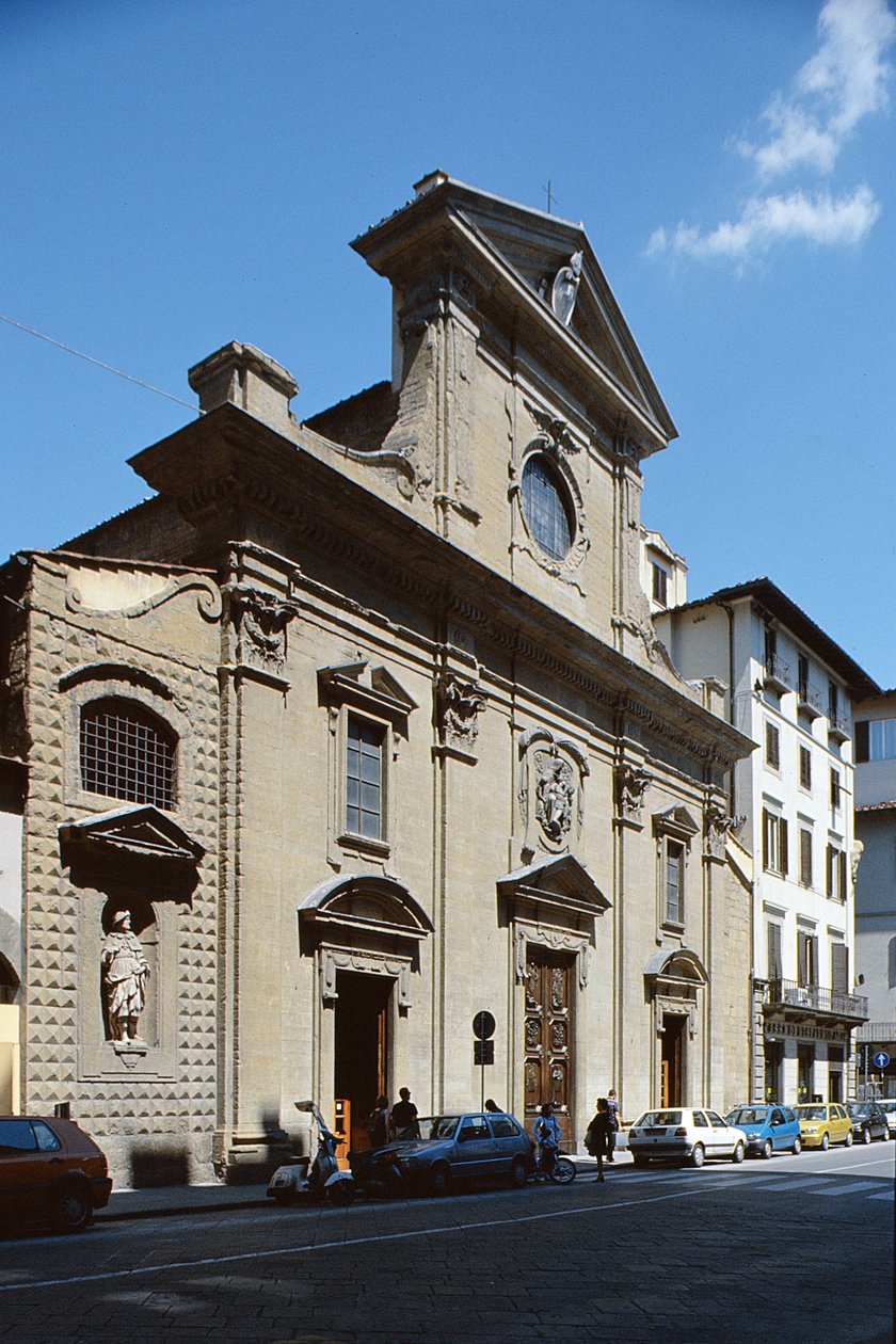 Fasáda kostela Santa Trinita, 1593 od Bernardo Buontalenti