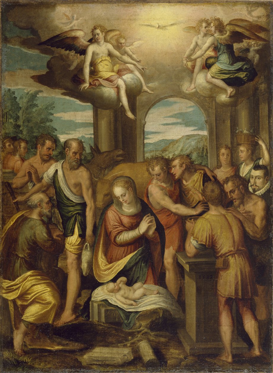 Klanění pastýřů, 1582 od Bernardo Castello