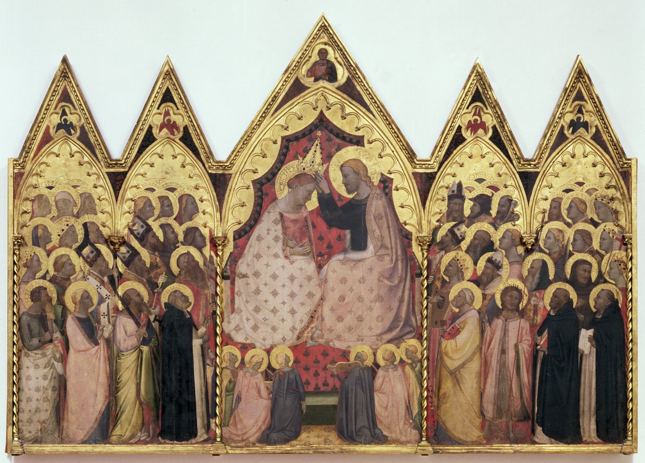 Korunovace Panny Marie (tempera na panelu) od Bernardo Daddi