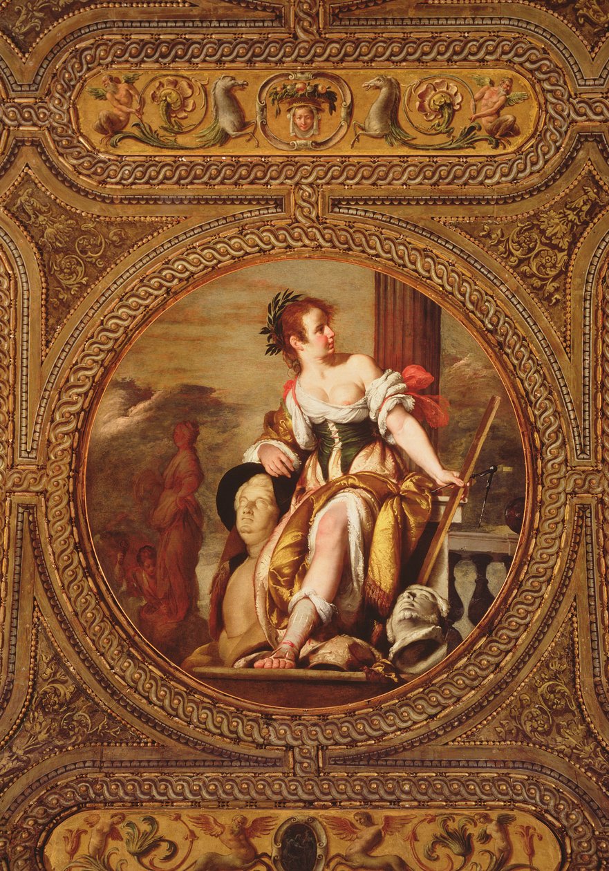 Alegorie soch, ze stropu knihovny, 1635 od Bernardo Strozzi