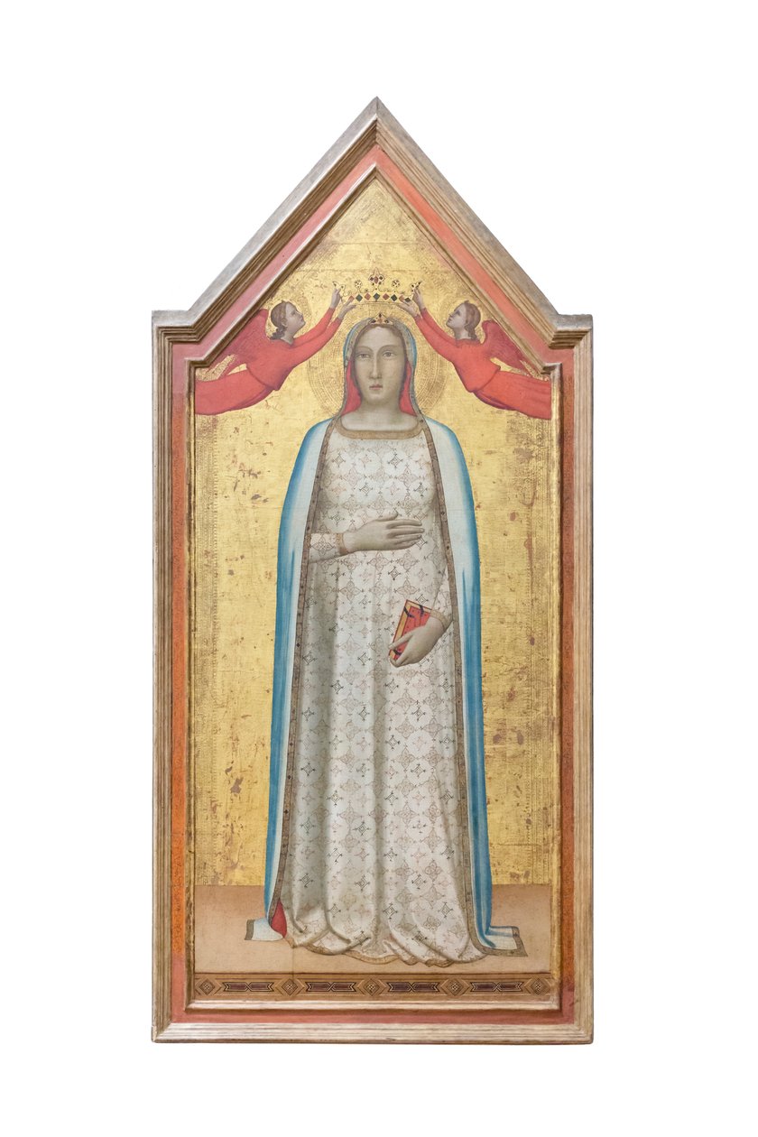 "Madonna del parto" korunovaná anděly od Bernardo (workshop of) Daddi