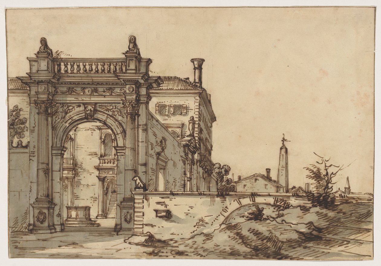 Benátská vila od Bernardo Bellotto