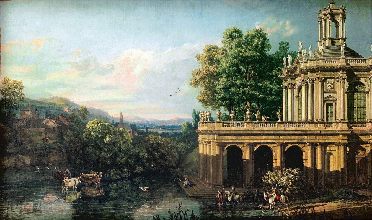 Architektonický rozmar s palácem od Bernardo Bellotto