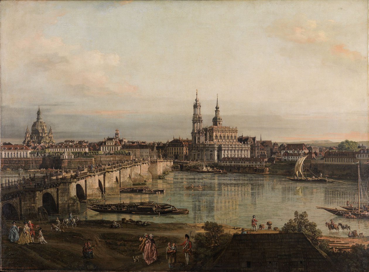 Pohled na Drážďany od Bernardo Bellotto