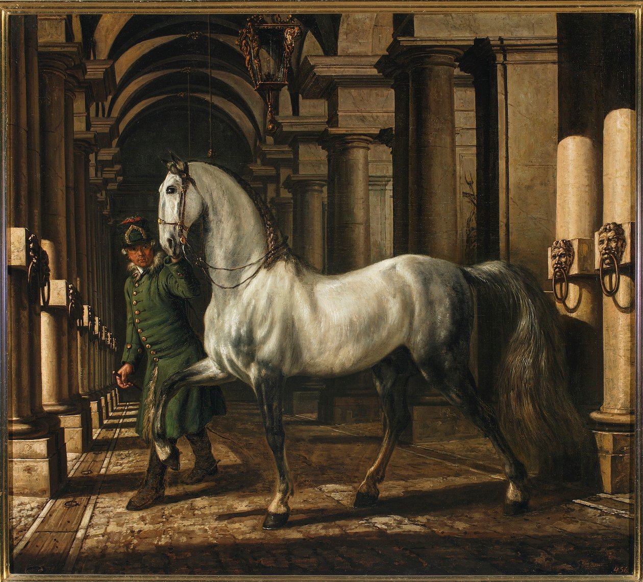 Stájník vedoucí koně od Bernardo Bellotto
