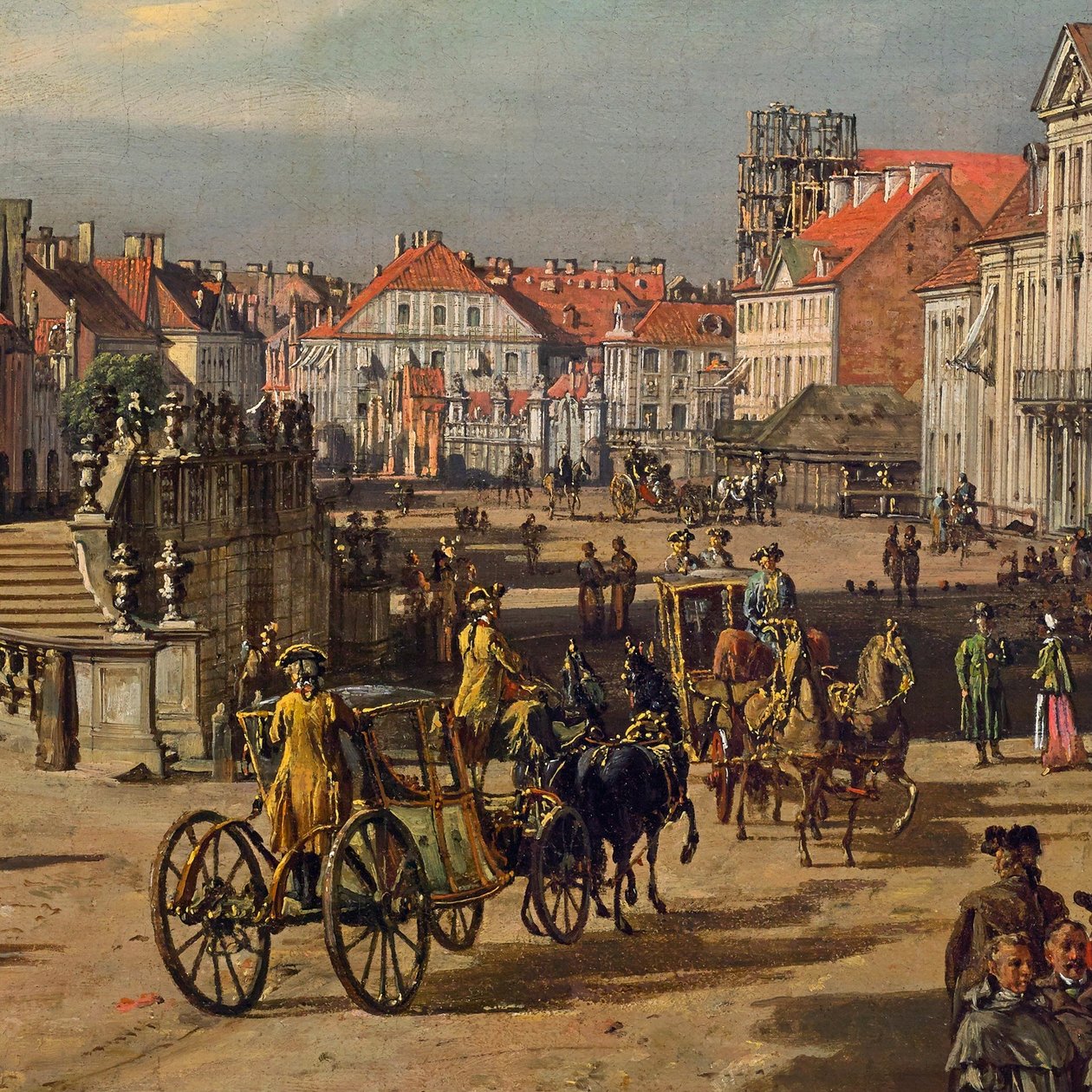 Kostel svatého kříže ve Varšavě (detail) od Bernardo Bellotto