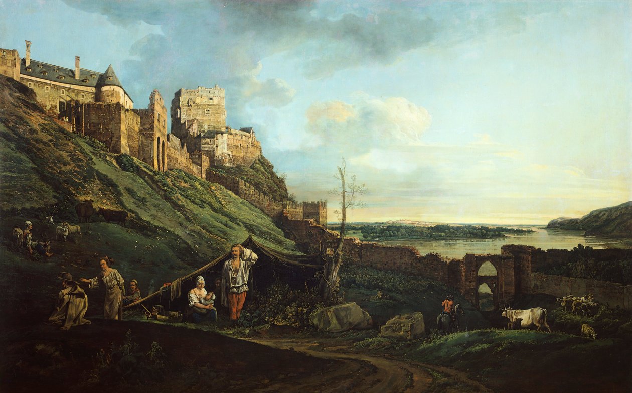 Hrad Děvín, Bernardo Bellotto, známý jako Canaletto (1721-1780) od Bernardo Bellotto