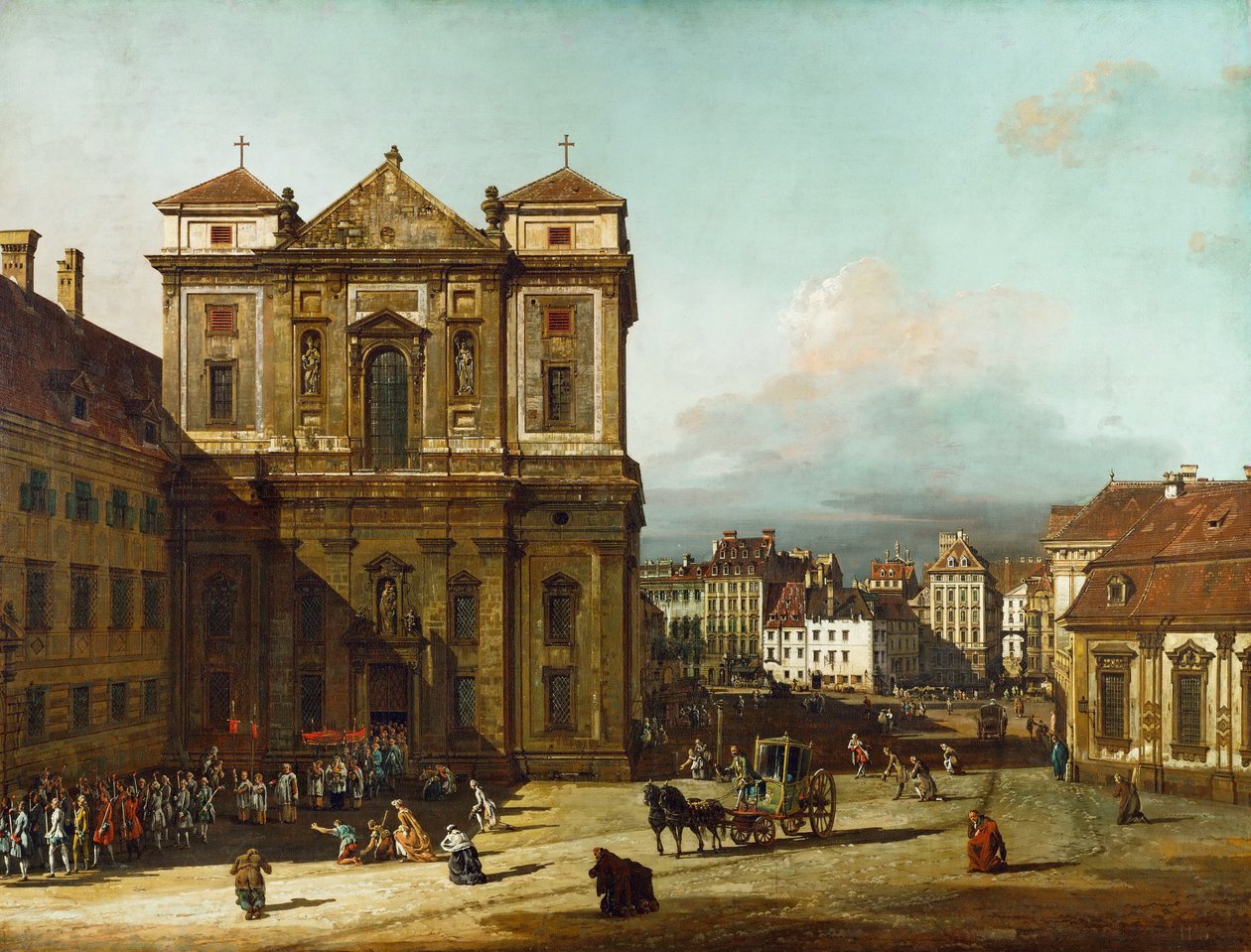 Freyung ve Vídni, pohled od severozápadu od Bernardo Bellotto