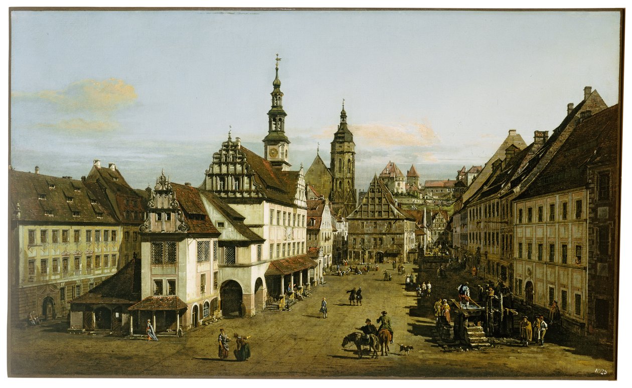 Německy: Städtebild (Tržiště v Pirně) Tržiště v Pirně od Bernardo Bellotto