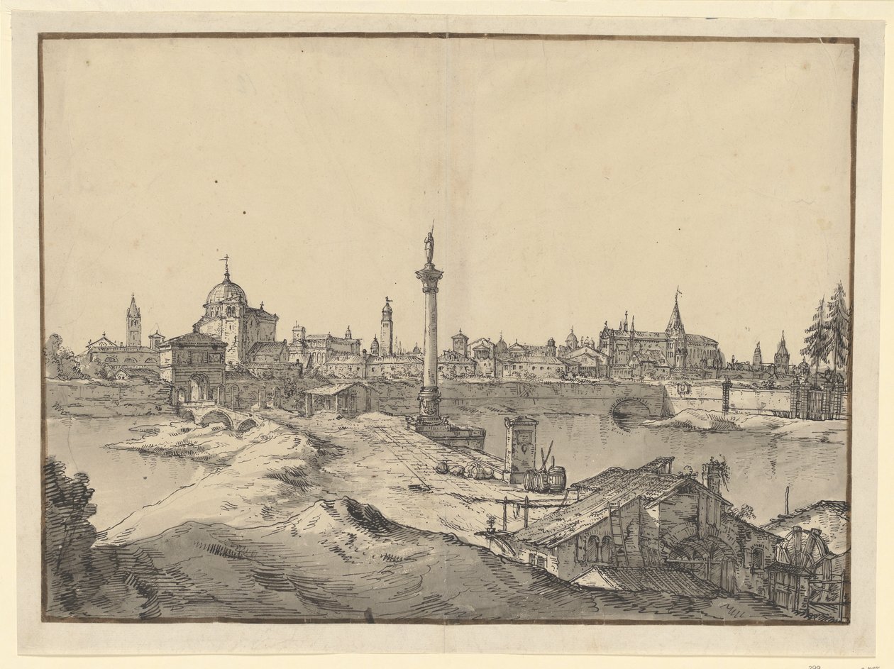 Imaginární pohled na Padovu od Bernardo Bellotto