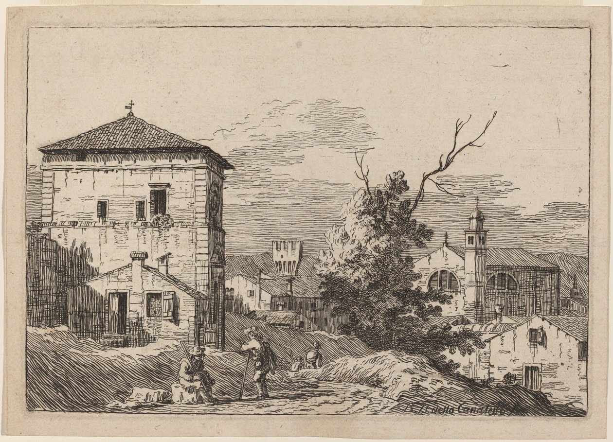 Krajina s mrtvým stromem od Bernardo Bellotto