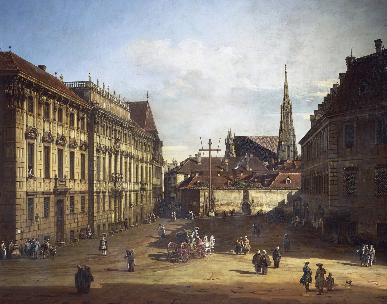 Lobkowitzplatz (Lobkowitzovo náměstí) ve Vídni od Bernardo Bellotto