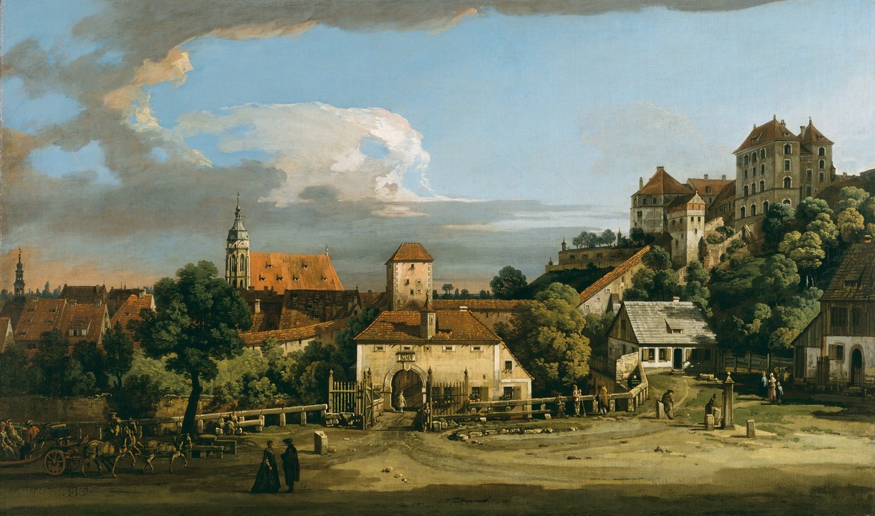 Pirna: Obertor z jihu, polovina 50. let 18. století. od Bernardo Bellotto