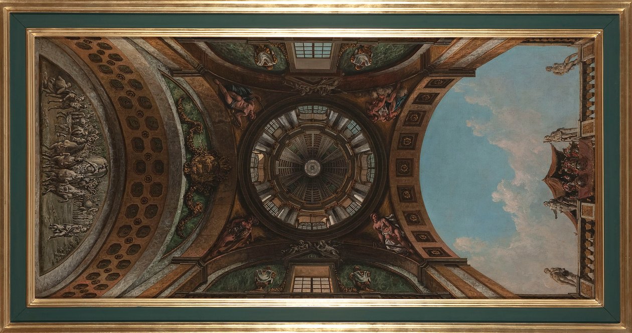 Návrh maleb v sále Ujazdowského zámku ve Varšavě od Bernardo Bellotto