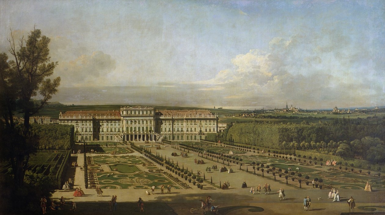 Zámek a zahrady Schonbrunn, 1759-61 od Bernardo Bellotto