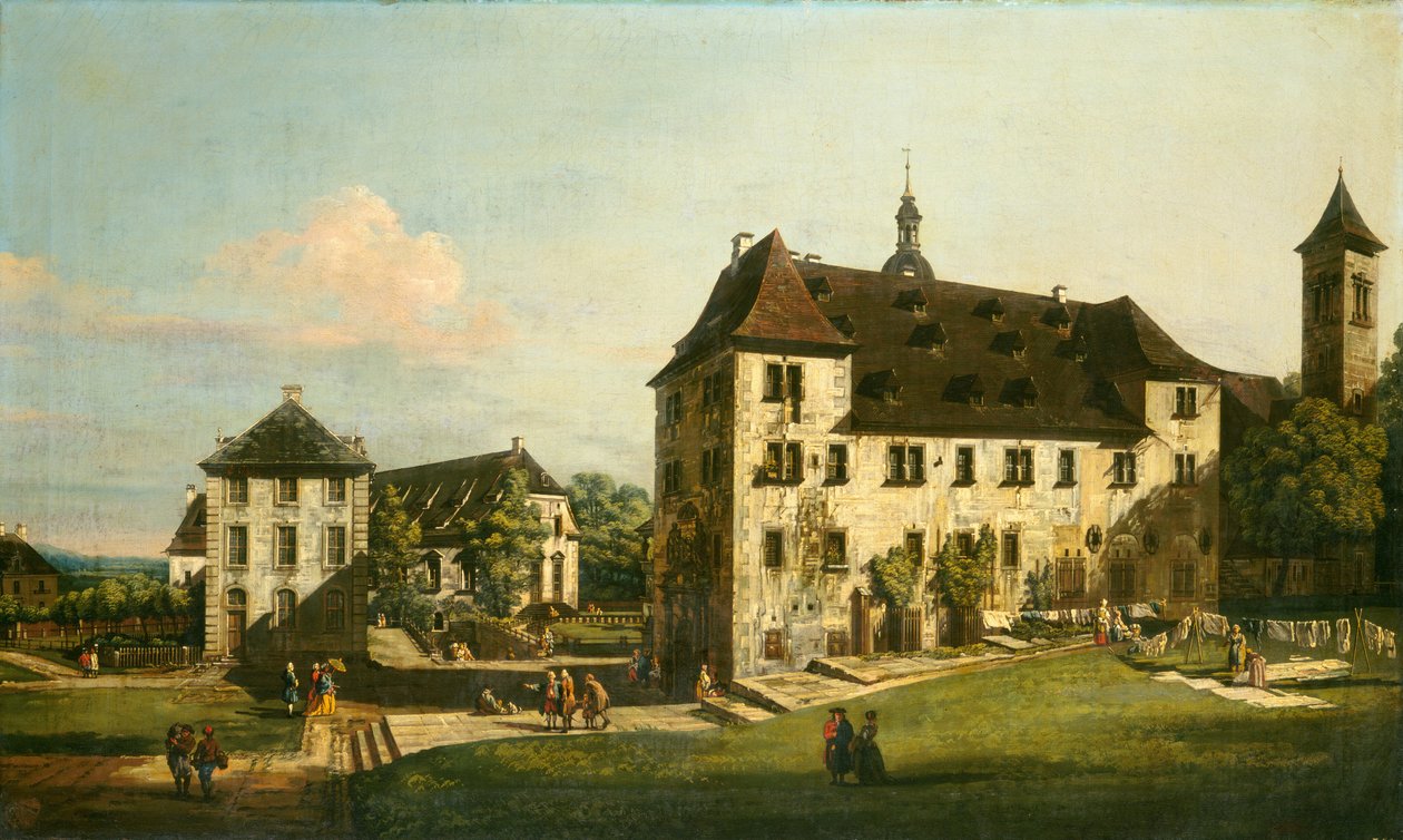 Pevnost Königstein: Nádvoří s Magdalenenburgem od Bernardo Bellotto