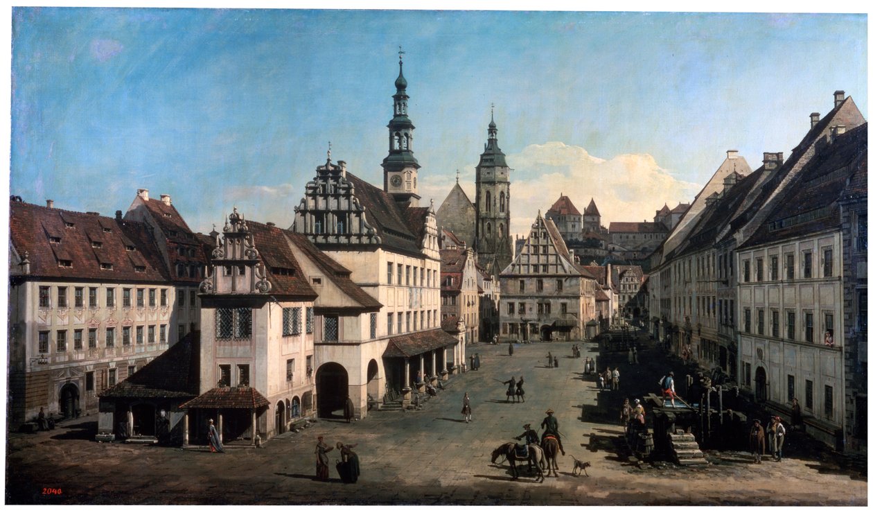 Tržiště v Pirně, c1752-c1755 od Bernardo Bellotto