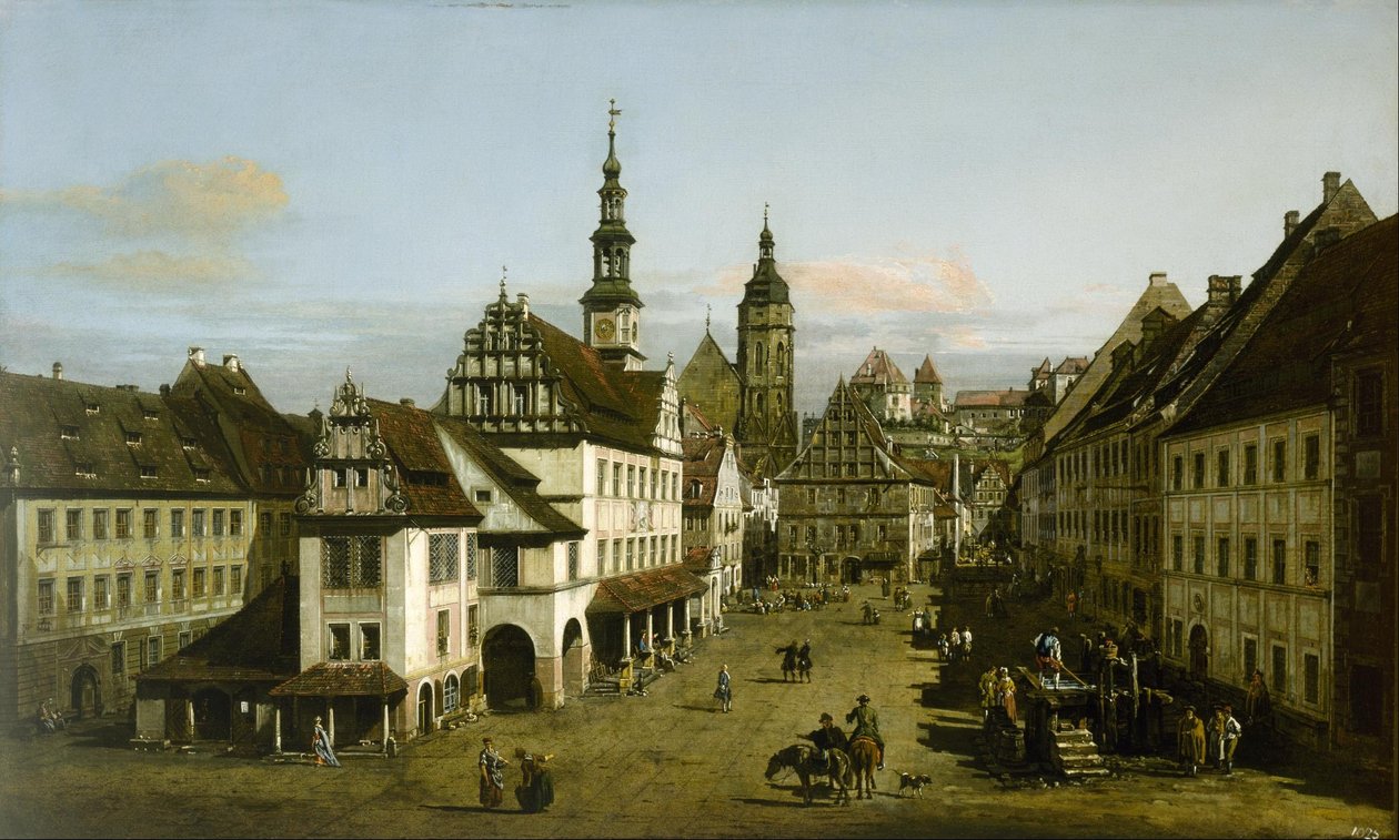 Německy: Städtebild (Tržiště v Pirně) Tržiště v Pirně od Bernardo Bellotto