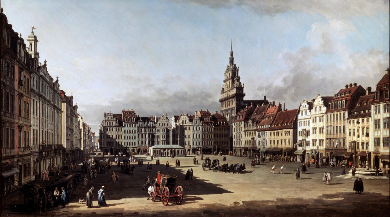 Staré tržiště v Drážďanech, c1750-c1752 od Bernardo Bellotto