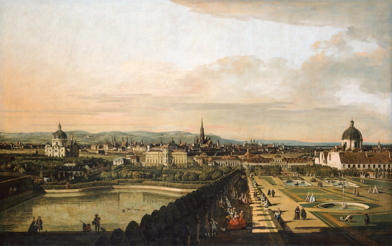 Vídeň Pohled z paláce Belvedere od Bernardo Bellotto