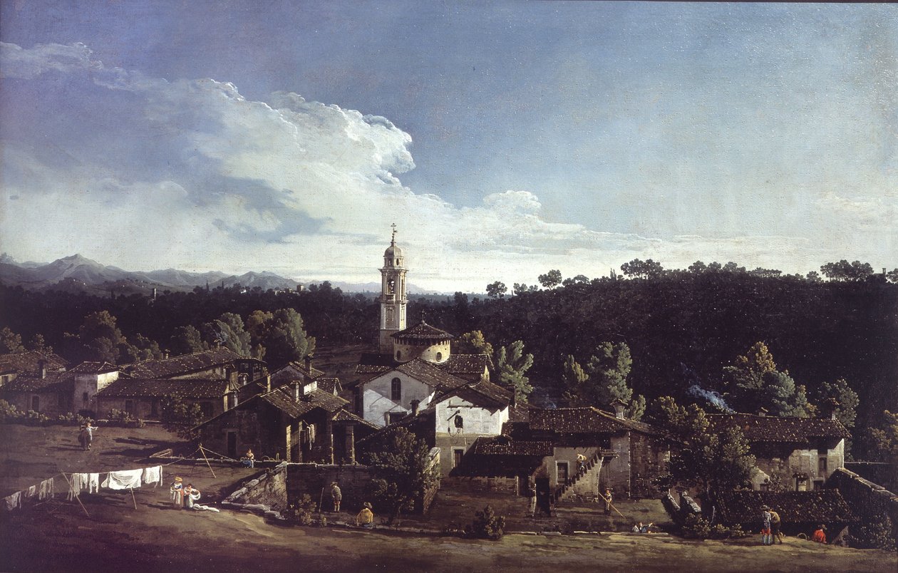 Pohled na Gazzadu u Varese od Bernardo Bellotto