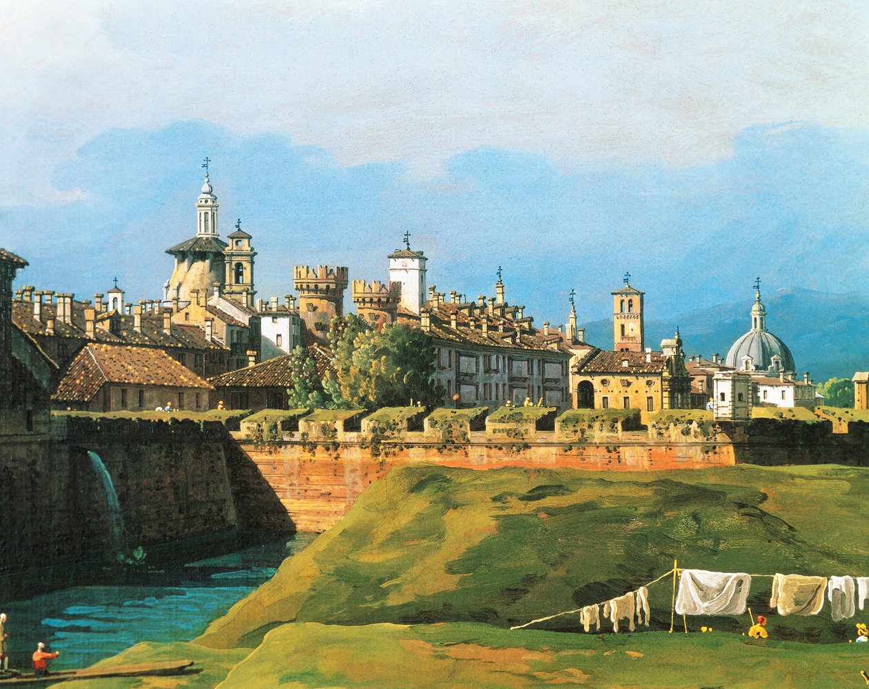 Näkymä Torinoon kuninkaallisen puutarhan puolelta od Bernardo Bellotto