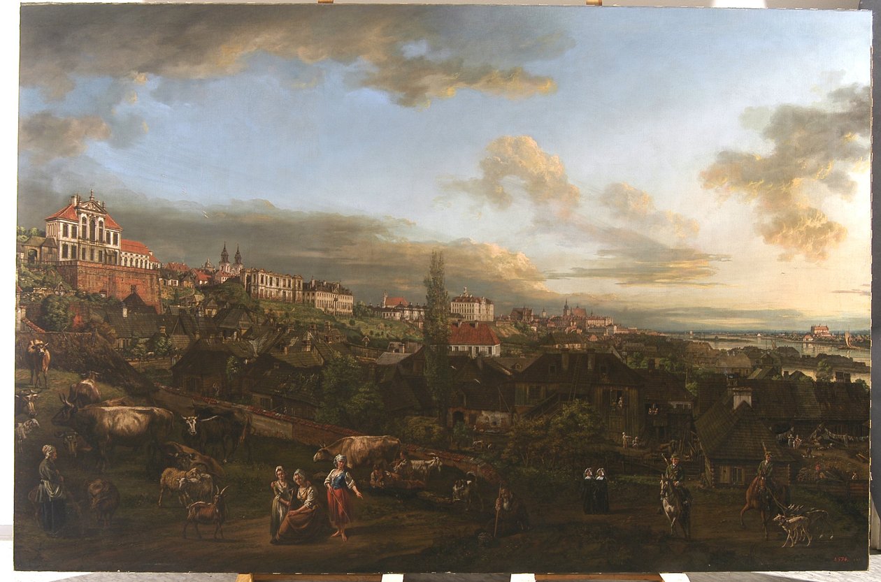 Pohled na Varšavu s palácem Ordynacki, 1772 od Bernardo Bellotto