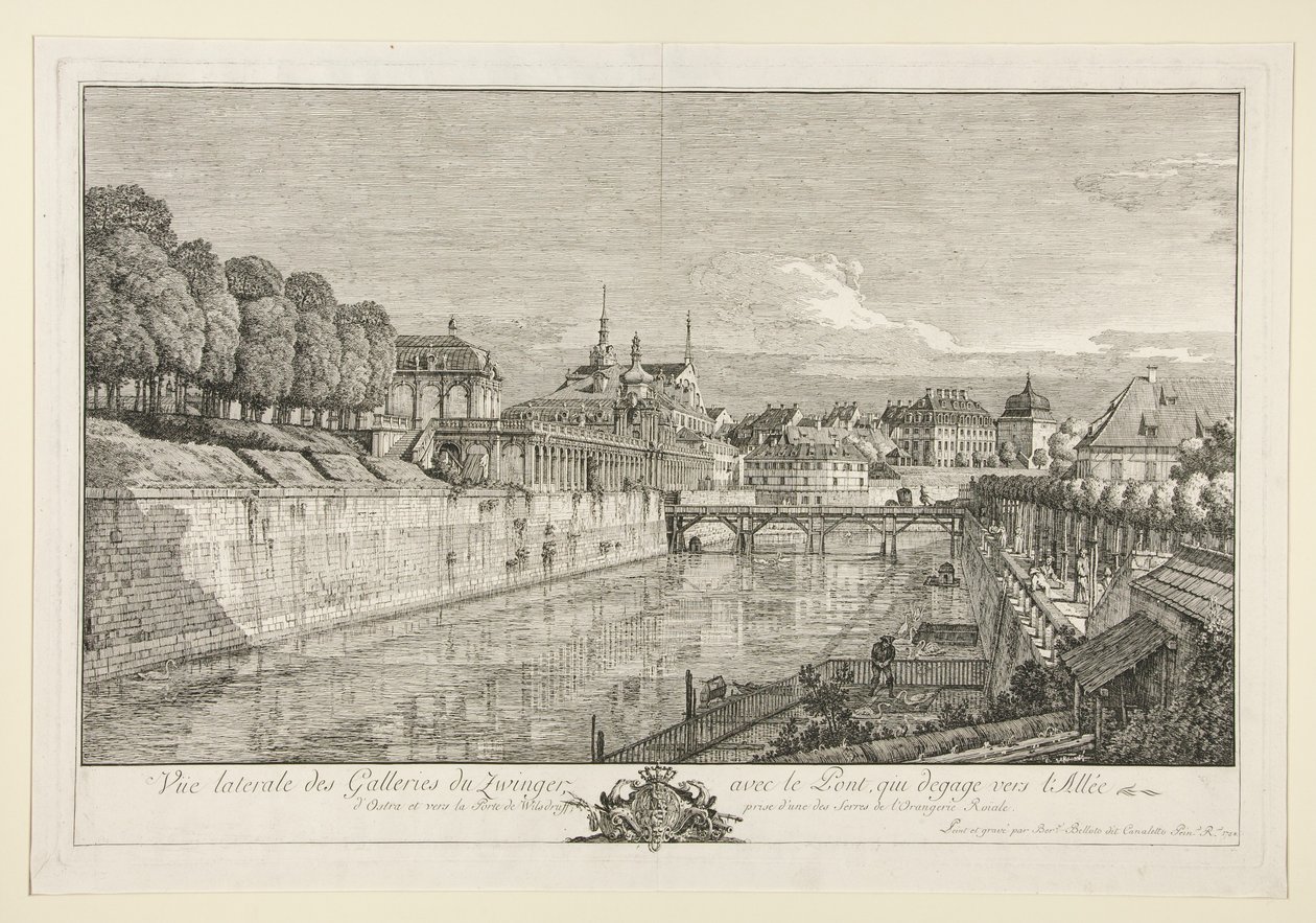 Pohled na Zwinger, Drážďany od Bernardo Bellotto