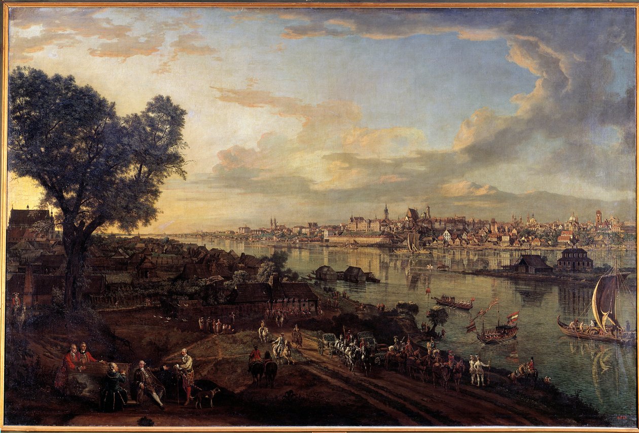 Pohled na město Varšavu z předměstí Prahy Obraz Bernarda Bellotta (1720-1780) od Bernardo Bellotto
