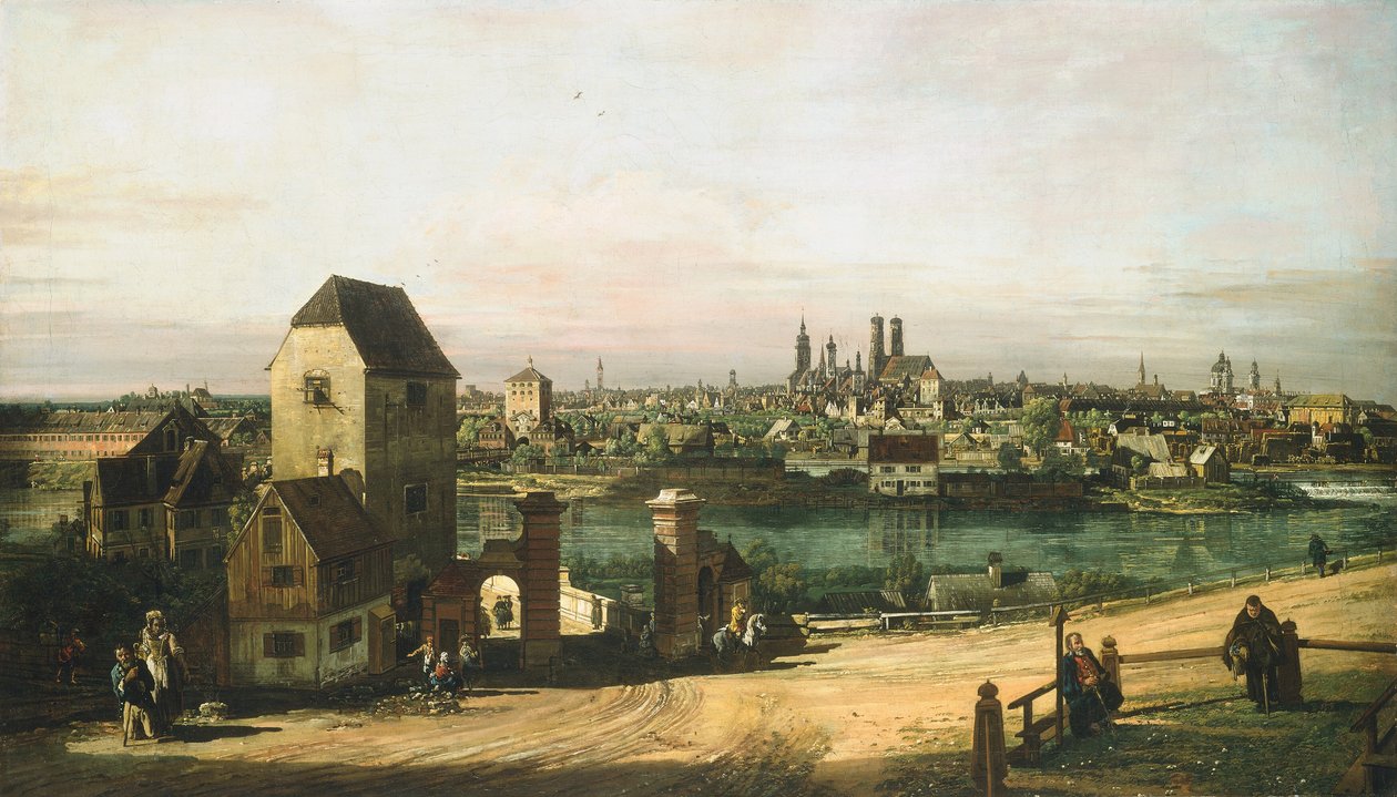 Pohled na Mnichov od Bernardo Bellotto and Workshop