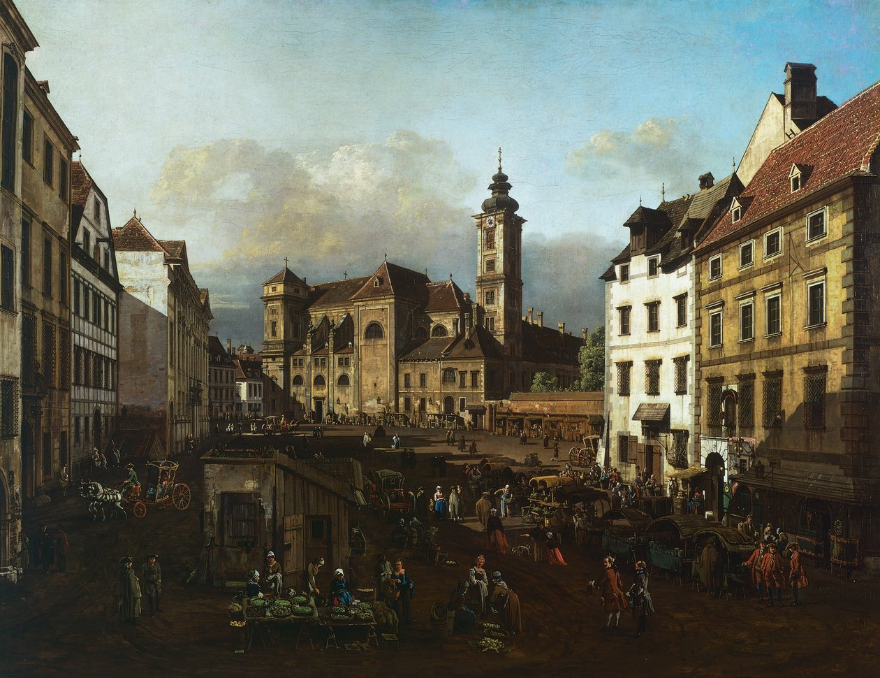 Náměstí Freyung od jihovýchodu od Bernardo Belotto Canaletto