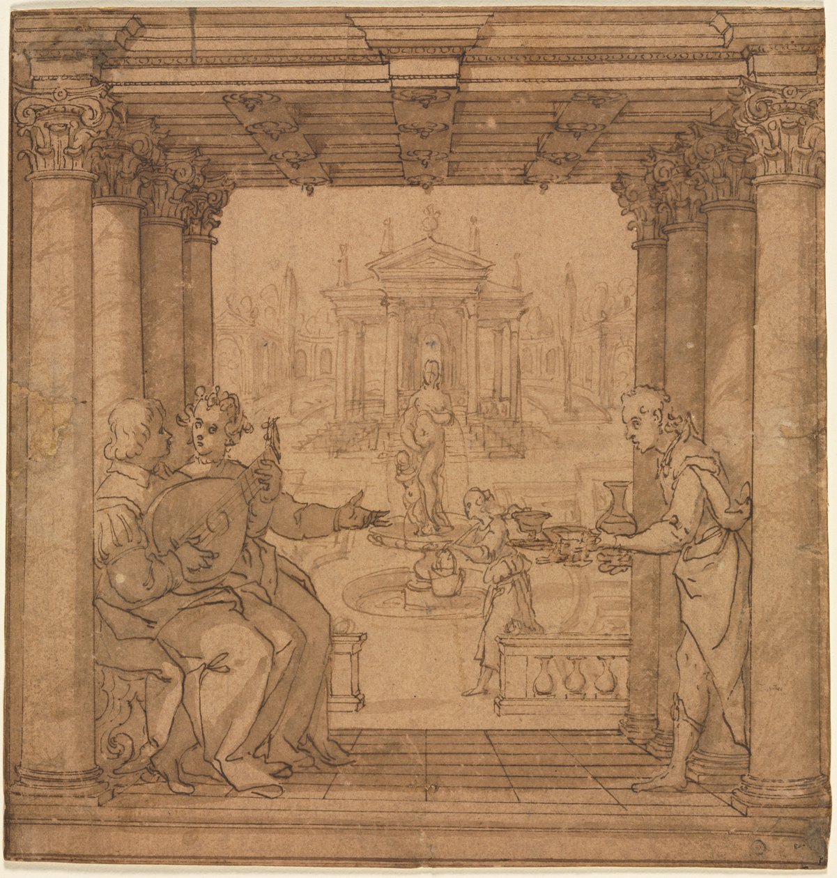 Ilustrace z Torquato Tassos Gerusalemme Liberata, 1586-1590. od Bernardo Castello