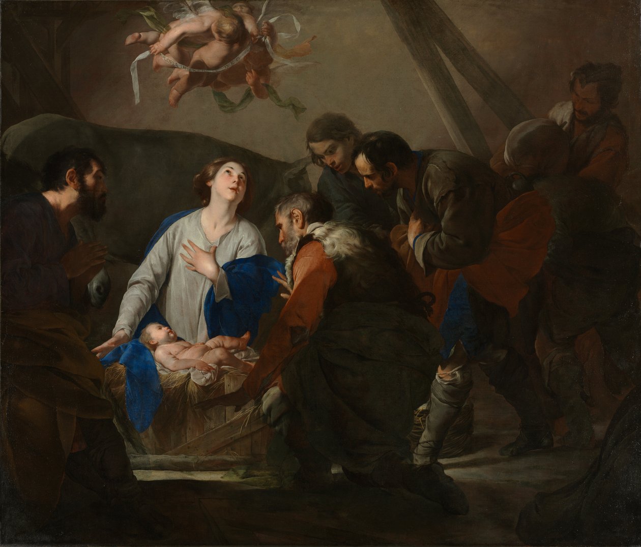 Klanění pastýřů od Bernardo Cavallino