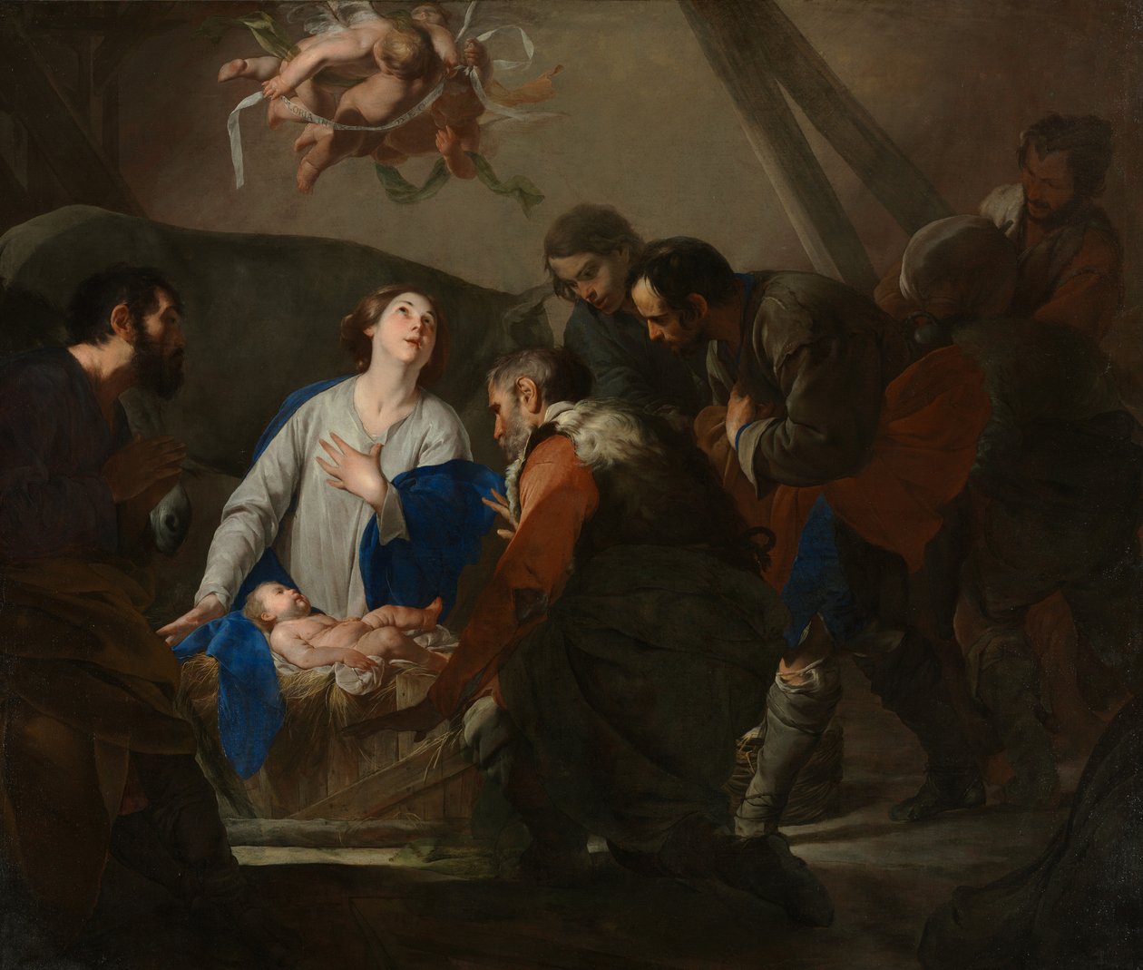 Klanění pastýřů, kolem 1650 od Bernardo Cavallino