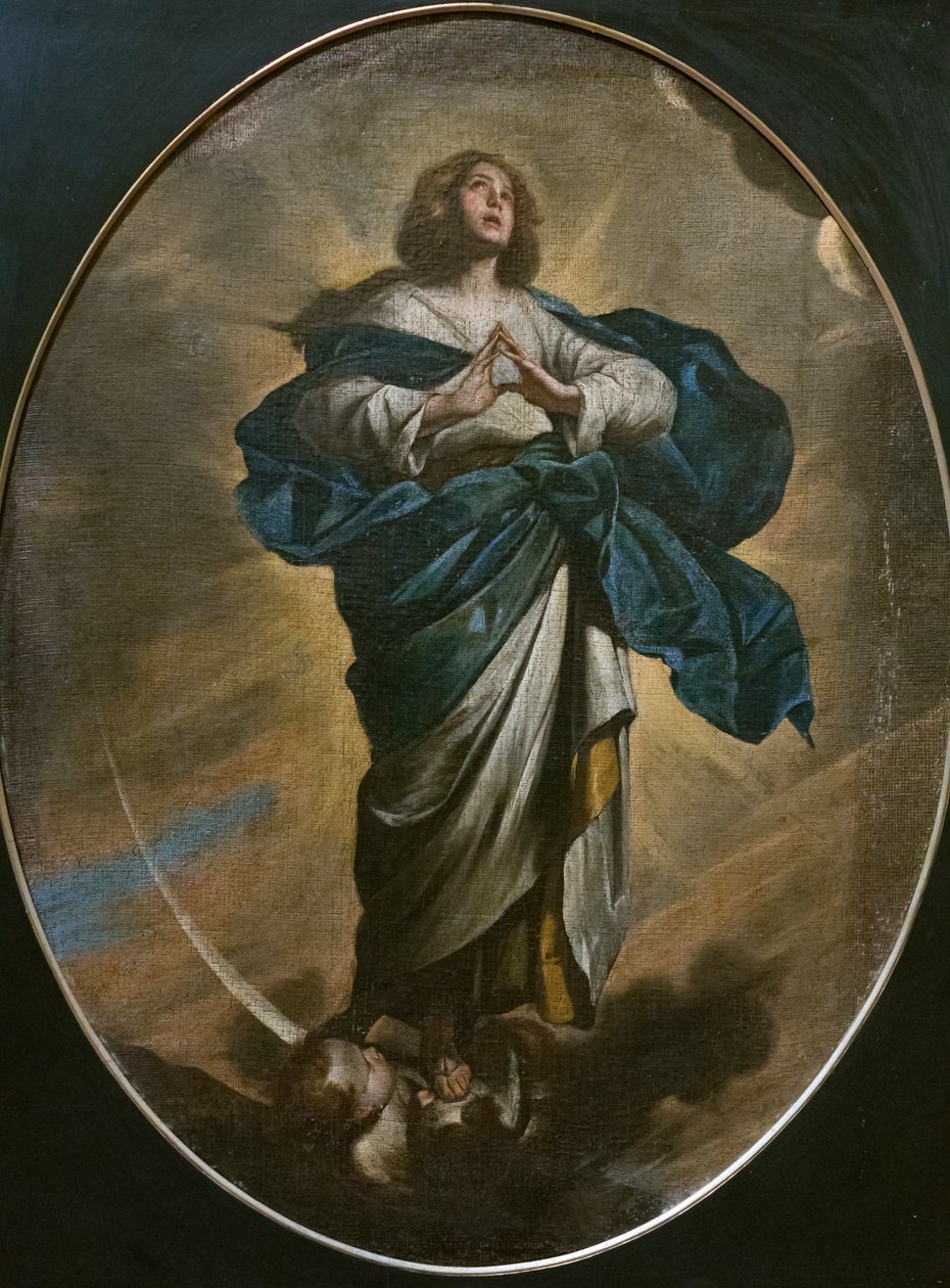 Neposkvrněné početí podle Bernarda Cavallina (olej na plátně) od Bernardo Cavallino