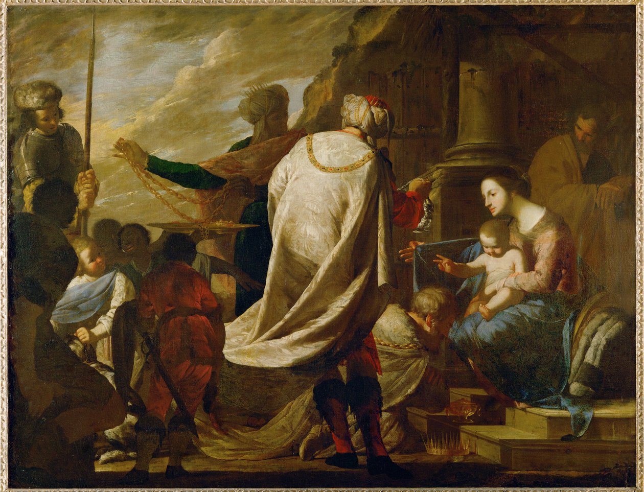 Klanění mudrců ... (malba na plátně) od Bernardo Cavallino