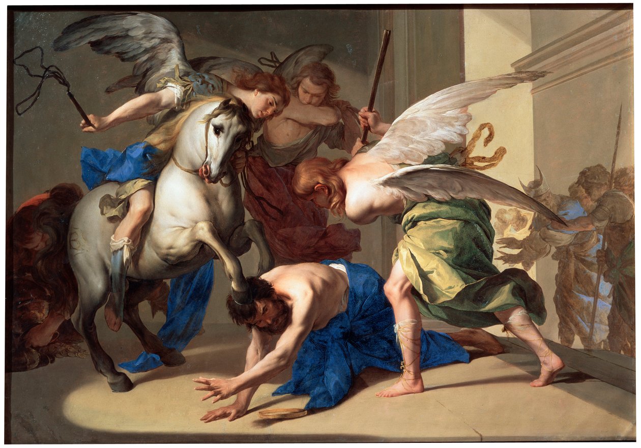 Vyhnání Heliodora z chrámu, c1650 od Bernardo Cavallino