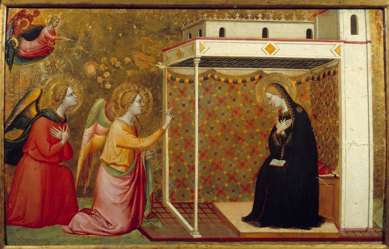 Zvěstování. Obraz Bernarda Daddiho (? - 1355) Ec. Ital. od Bernardo Daddi