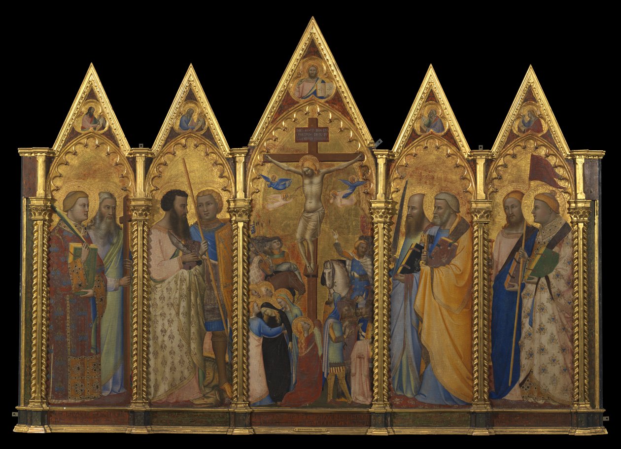 Polyptych s ukřižováním, 1348 (tempera a plátkové zlato na panelu) od Bernardo Daddi