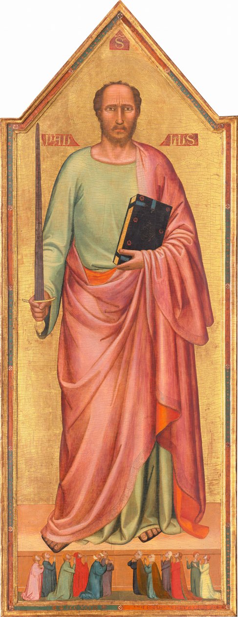 Svatý Pavel a skupina ctitelů, 1333. od Bernardo Daddi