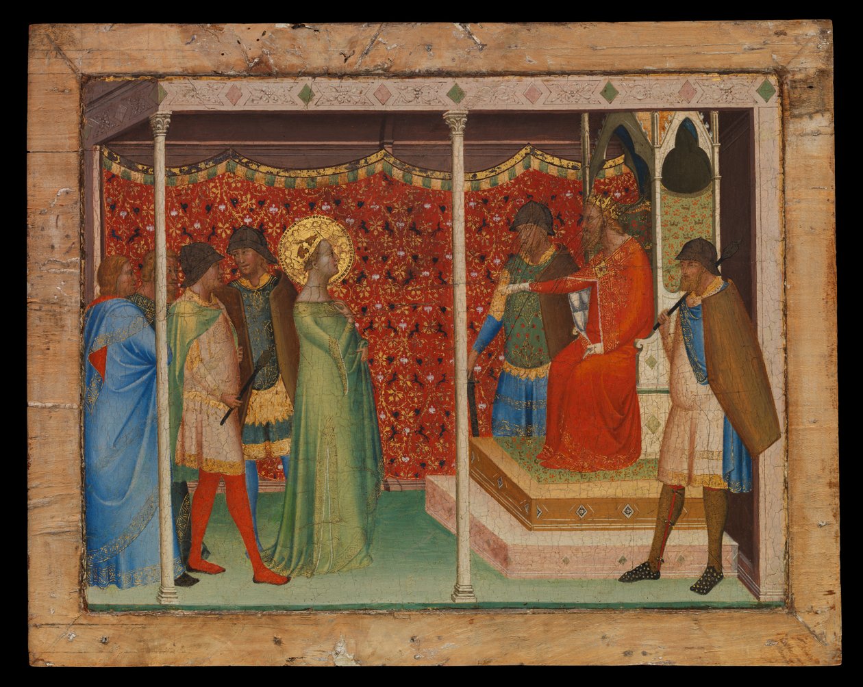 Svatý Reparata před císařem Deciem, kolem 1338-40 (tempera na dřevě) od Bernardo Daddi