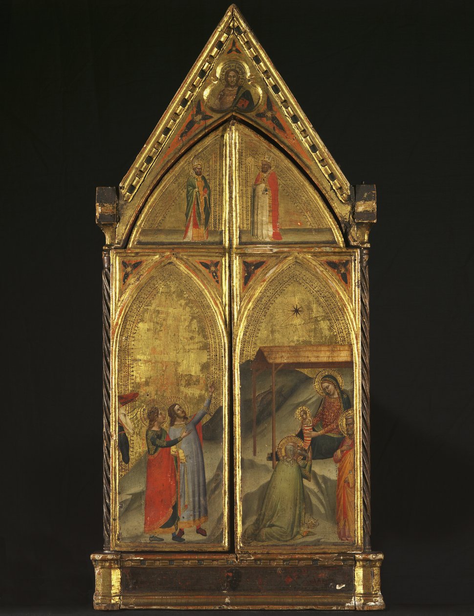 Triptych – Panna a dítě na trůnu se svatými, 1338 od Bernardo Daddi