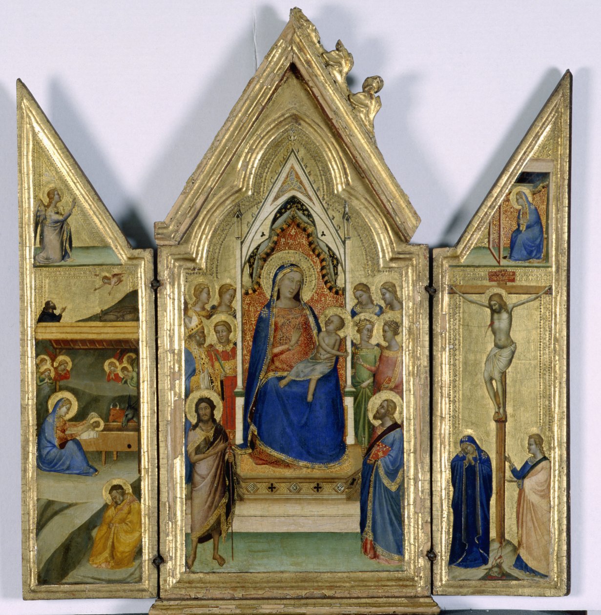 Triptych s Madonou a dítětem; od Bernardo Daddi