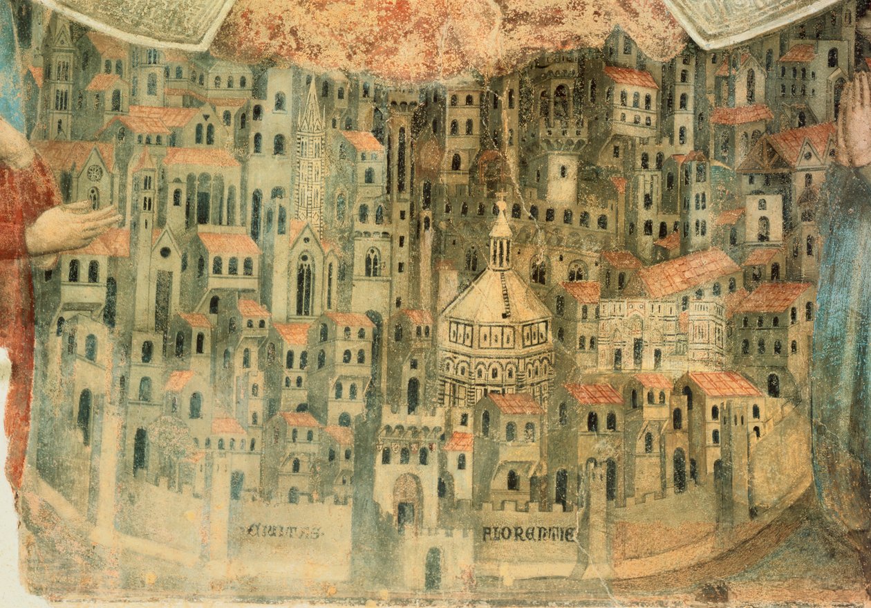 Pohled na Florencii, detail z 
