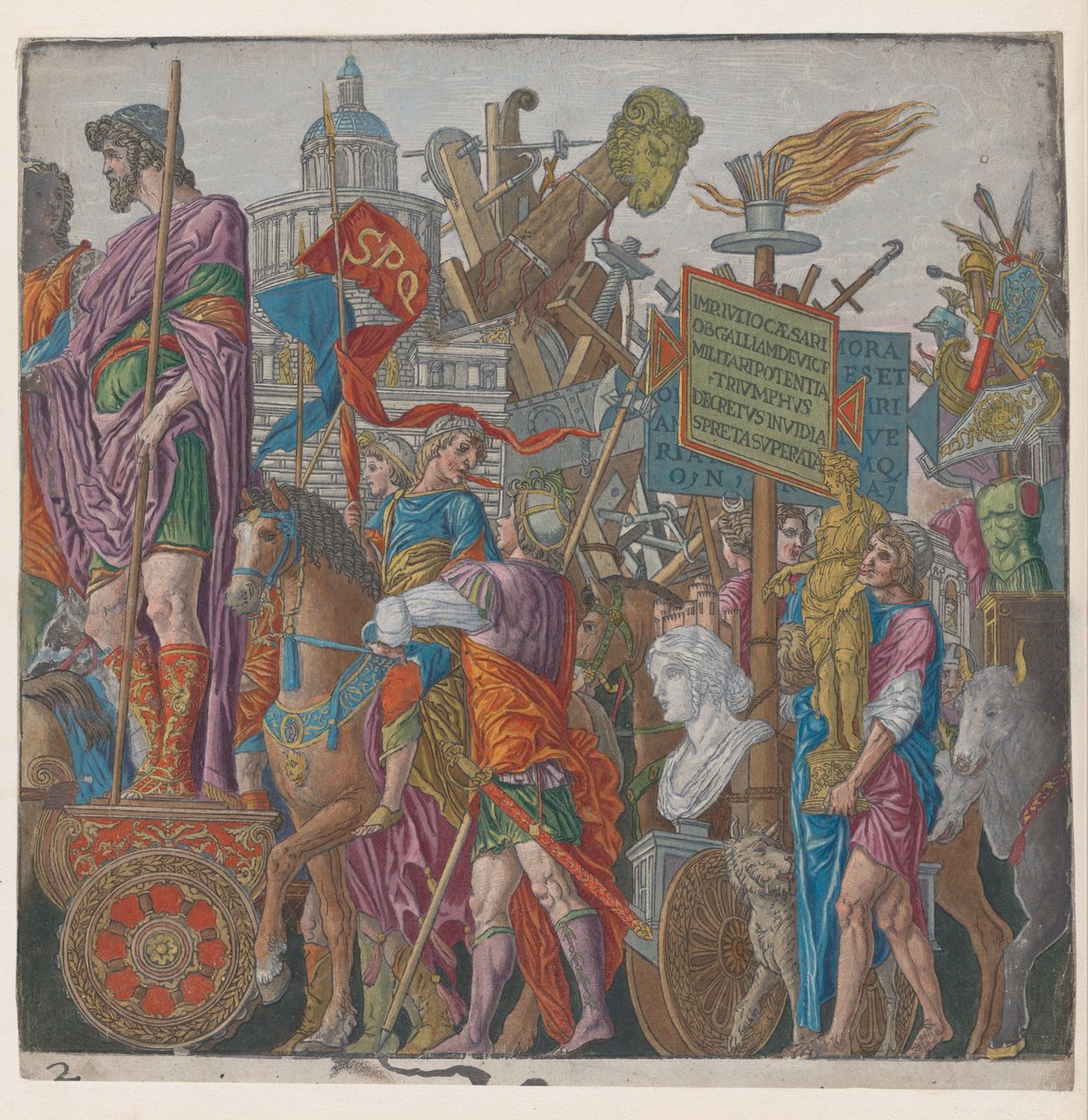 List 2: Triumfální vůz, z Triumph of Julius Caesar, 1599. od Bernardo Malpizzi