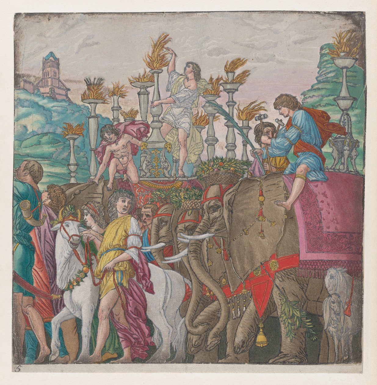 List 5: Sloni, z Triumf Julia Caesara, 1599. od Bernardo Malpizzi
