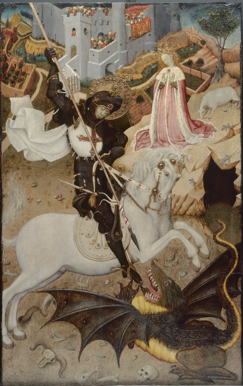 Saint George Killing the Dragon, 1434-35 od Bernardo Martorell