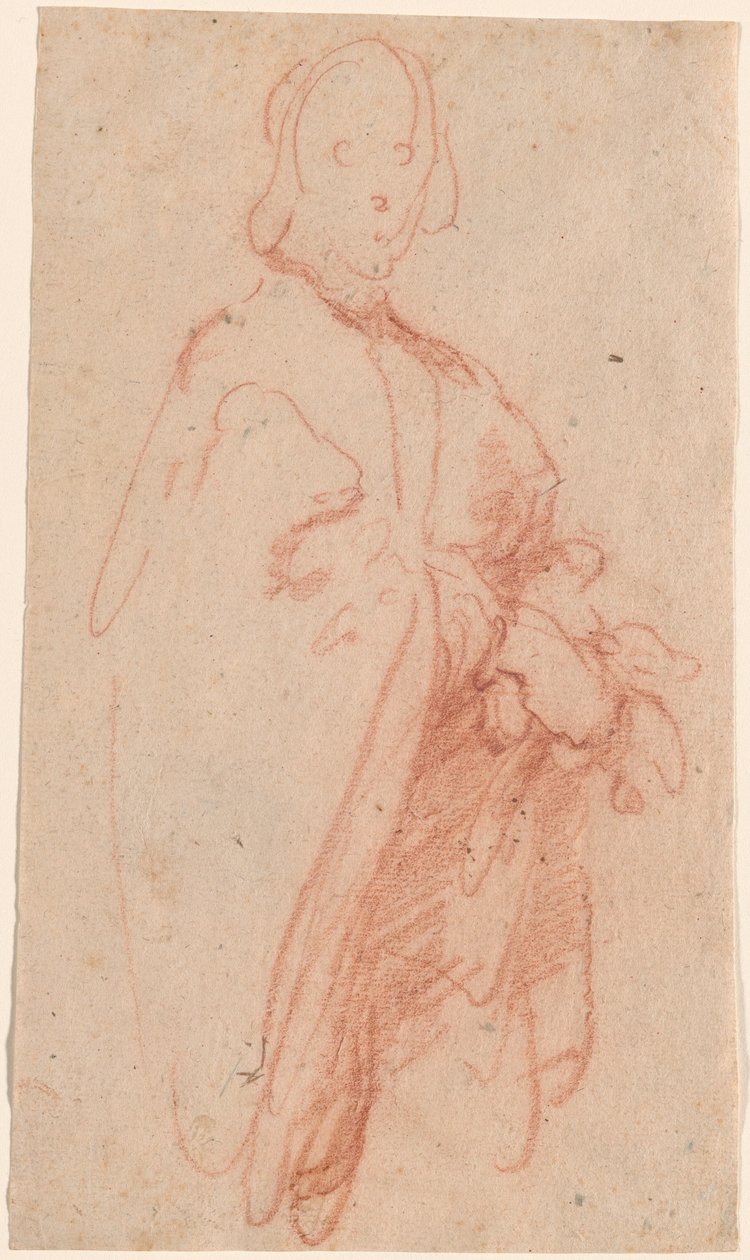 Stojící muž s pláštěm a rukavicemi od Bernardo Strozzi