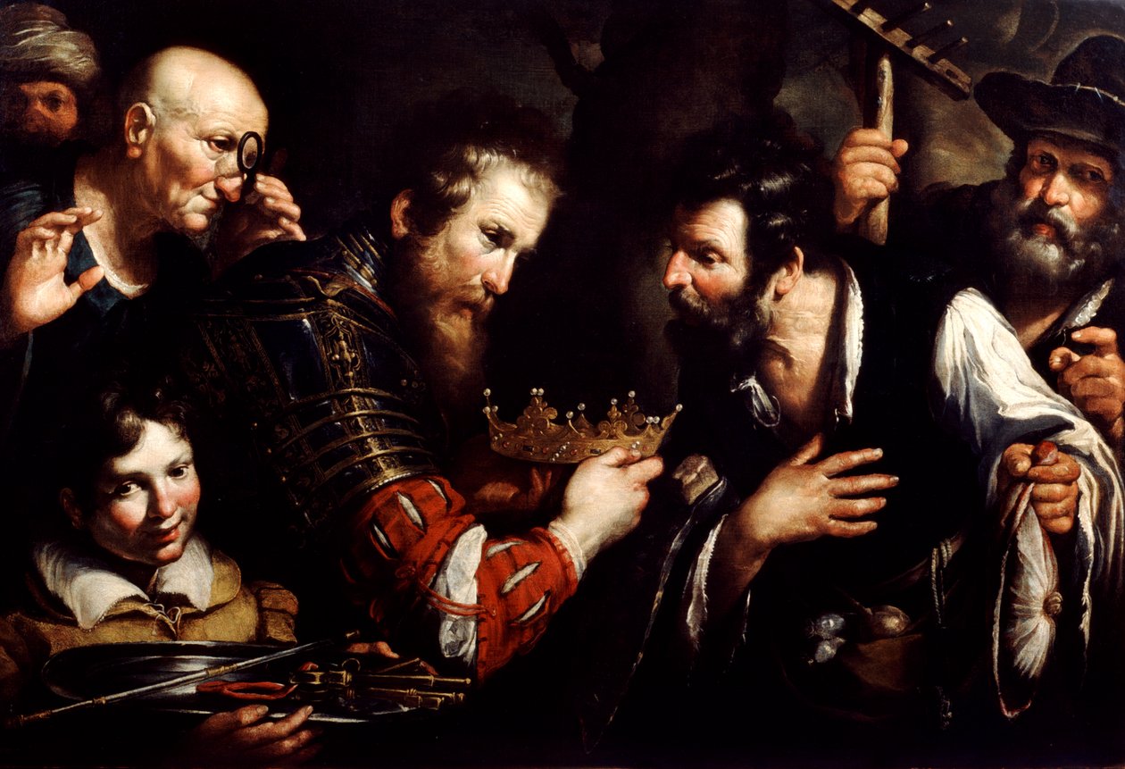 Alexandr Veliký Obnovení trůnu Uchvácený Abdolominem, 17. století od Bernardo Strozzi