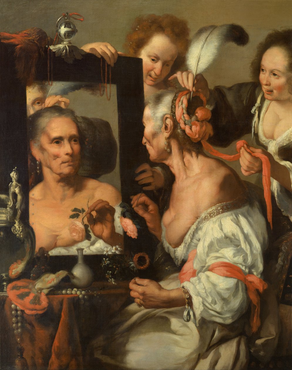 Alegorie pomíjivosti (Stará koketa) od Bernardo Strozzi
